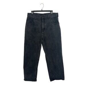 Sean John Garvey Mens Black Wash Denim Jeans 38x32 Relaxed Fit Straight Leg